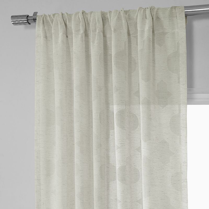 EFF Calais Tile Patterned Sheer Curtain