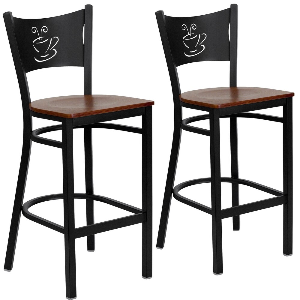 2 Pk. Coffee Back Metal Restaurant Barstool   18.25\