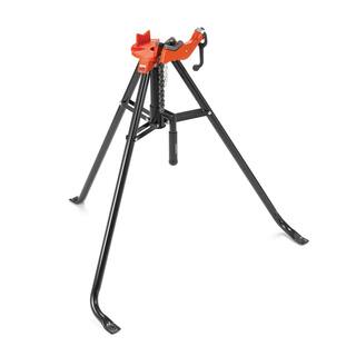 RIDGID 18 in. to 2-12 in. Pipe Capacity Portable TriStand Chain Vise with Integrated Folding Legs  Carry Handle Model 425 16703