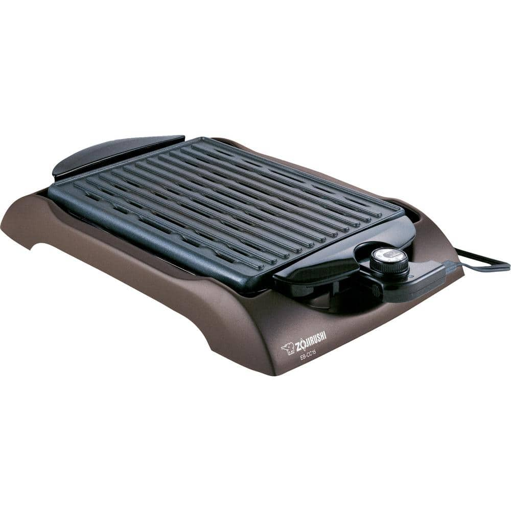 Zojirushi 112 sq. in. Brown Non-Stick Indoor Grill with Temperature Control EB-CC15