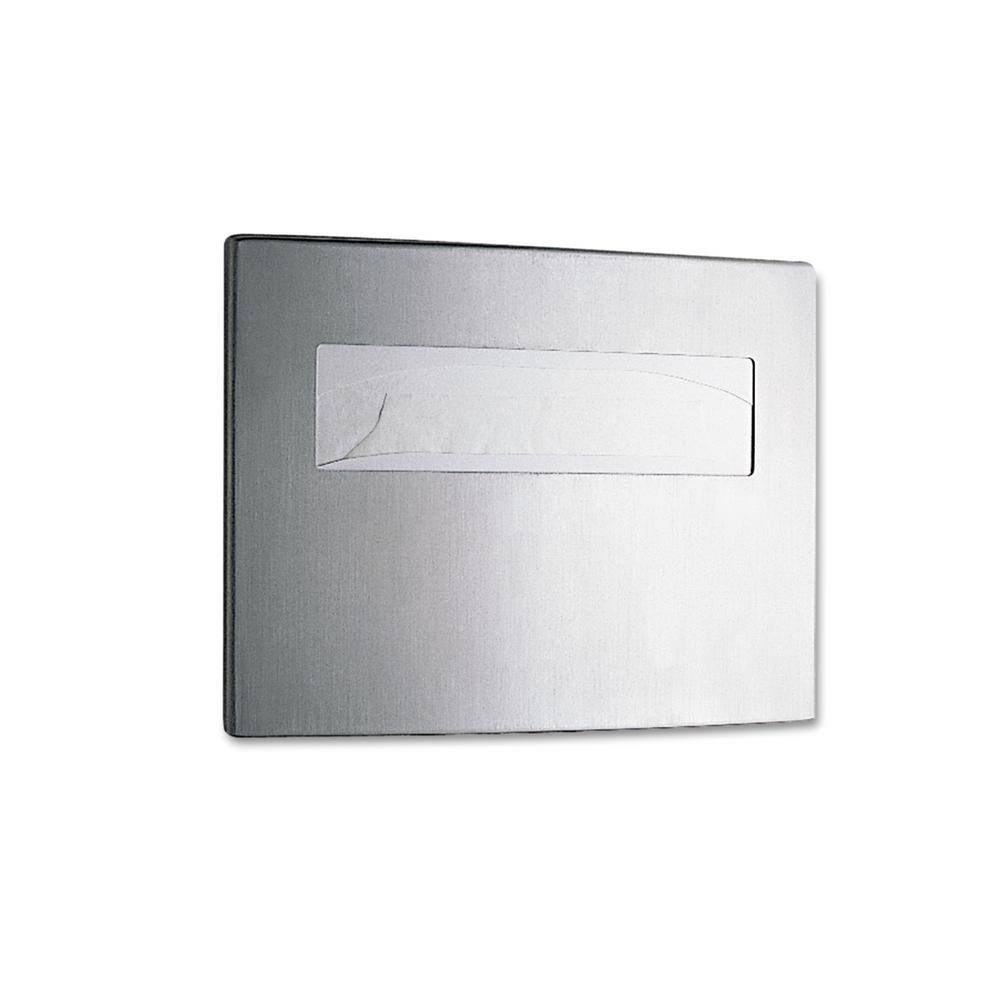 BOBRICK ConturaSeries 15.75 in. x 2.25 in. x 11.25 in. Satin Stanless Steel Toilet Seat Cover Dispenser BOB4221