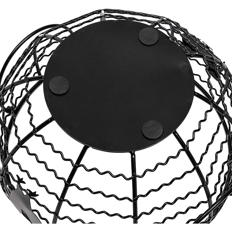 Wire Egg Collecting Basket， Farmhouse Kitchen Organizer (Black， 8.2 x 8.2 x 4.9 In)