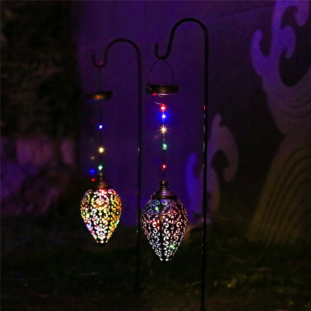 Hanging Solar Lights Solar Lantern LED Garden Lights Metal Lamp Waterproof for Outdoor，Home Decorative，Party，Festival，Christmas