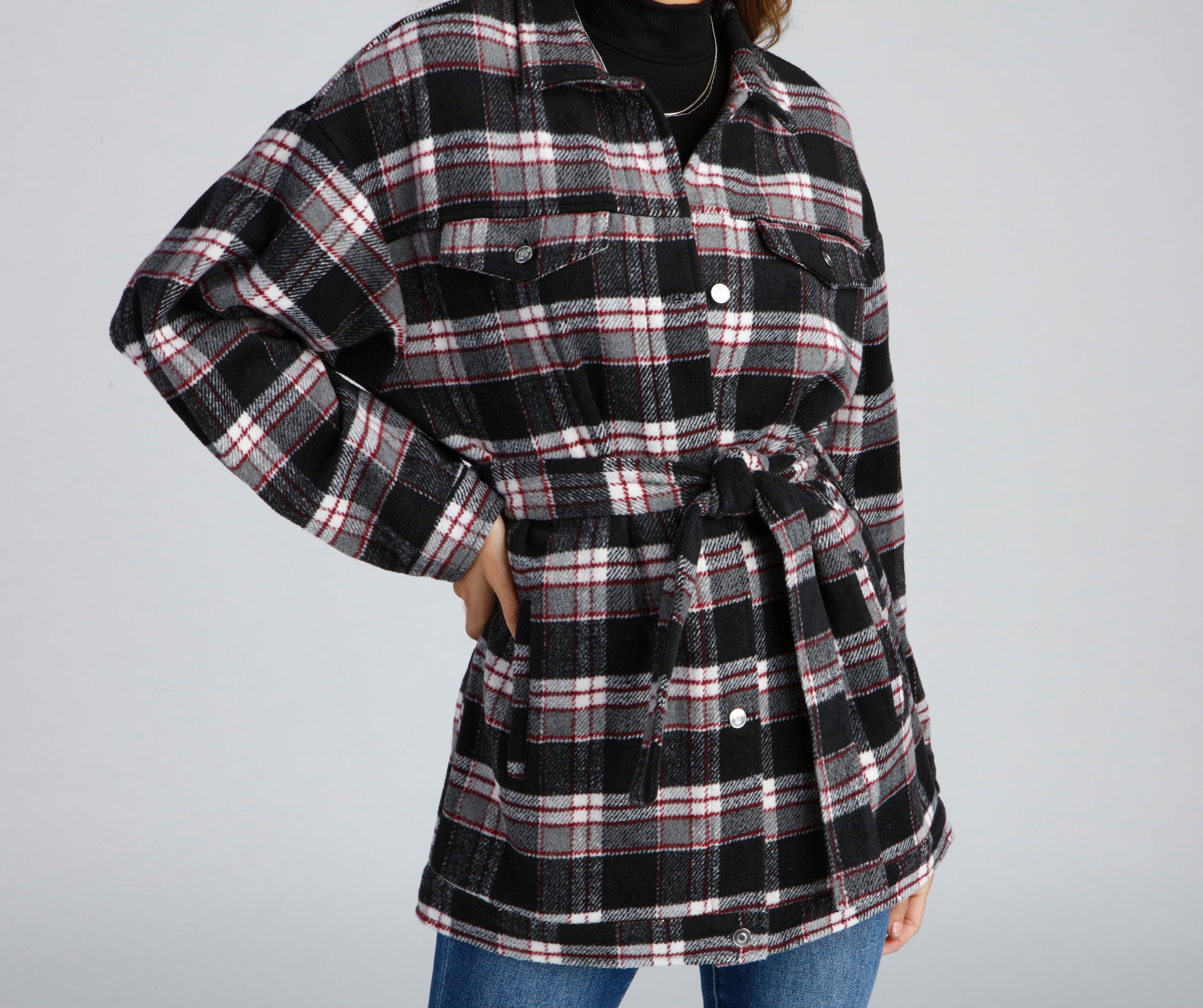 The One Belted Flannel Shacket