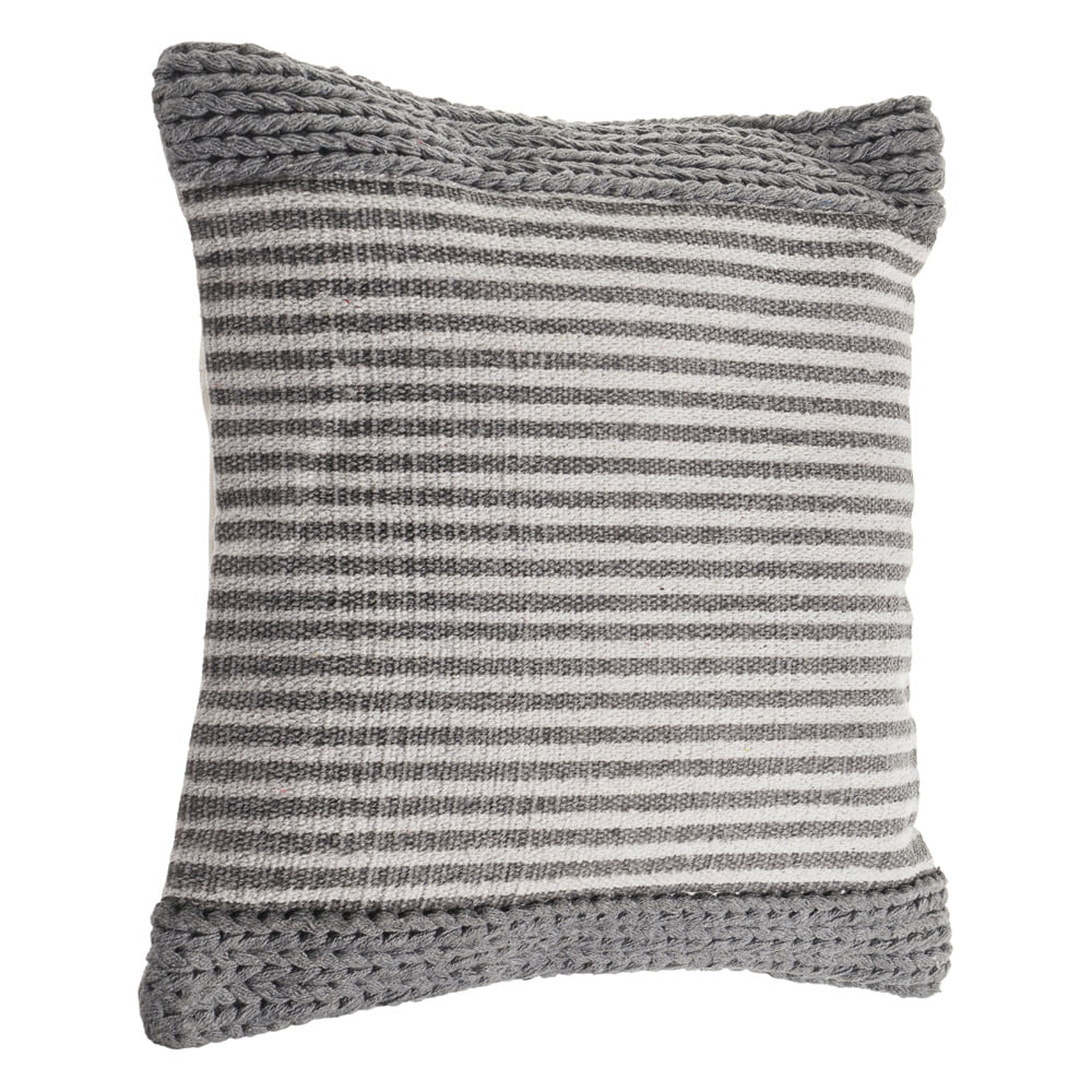 Lr Home Farmhouse Striped And Textured Gray / Ivory 20