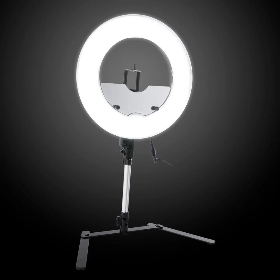 IVLR-LEDRING004 | 13.5-Inch Desktop Dimmable LED Vanity Studio Ring Light with Stand, Bag and Accessories