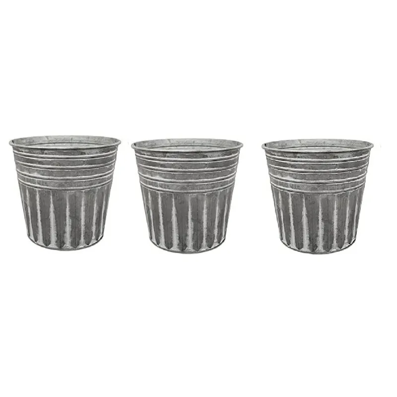 Top Selling Small Size Galvanized Flower Pots Best Quality Garden Decoration Metal Planter At Lowest Price