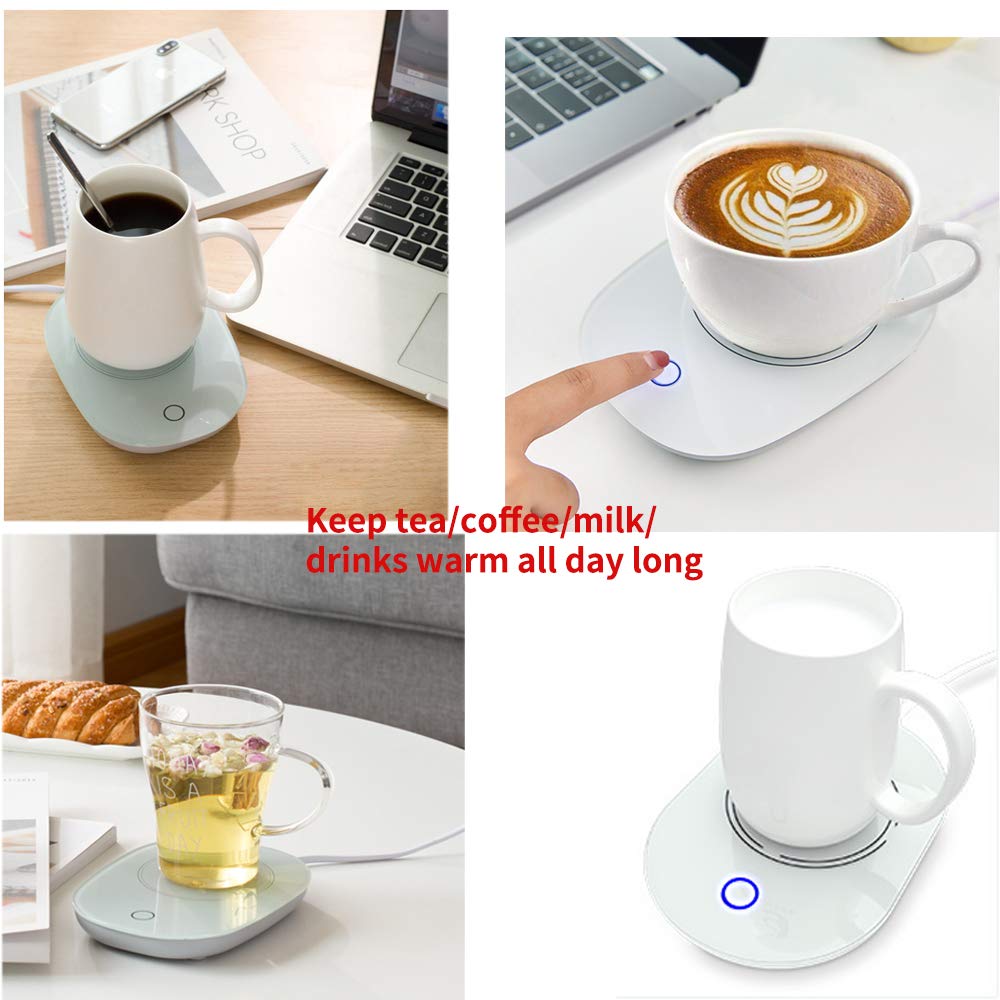 Coffee Mug Warmer for Desk with Auto Shut Off，Coffee Cup Warmer for Desk Office Home，Electric Beverage Warmer Plate for Coffee Tea Milk Cocoa