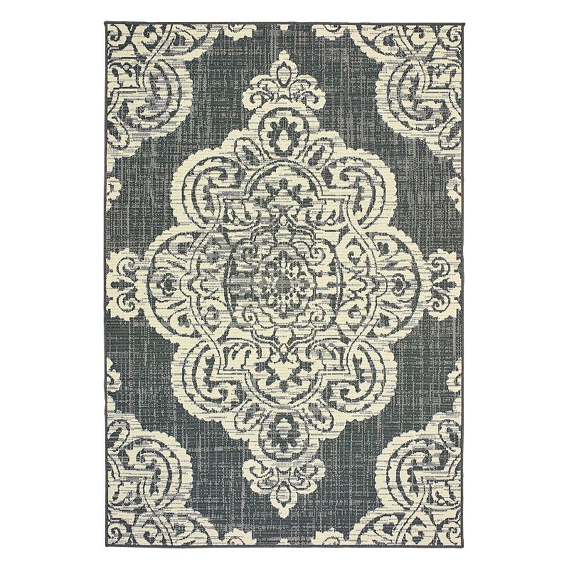 StyleHaven Mainland Medallion Lace Indoor Outdoor Rug