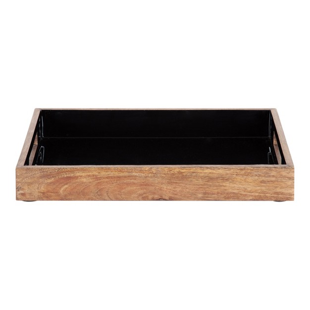 Kate And Laurel Ehrens Tray 13x17 Natural And Black