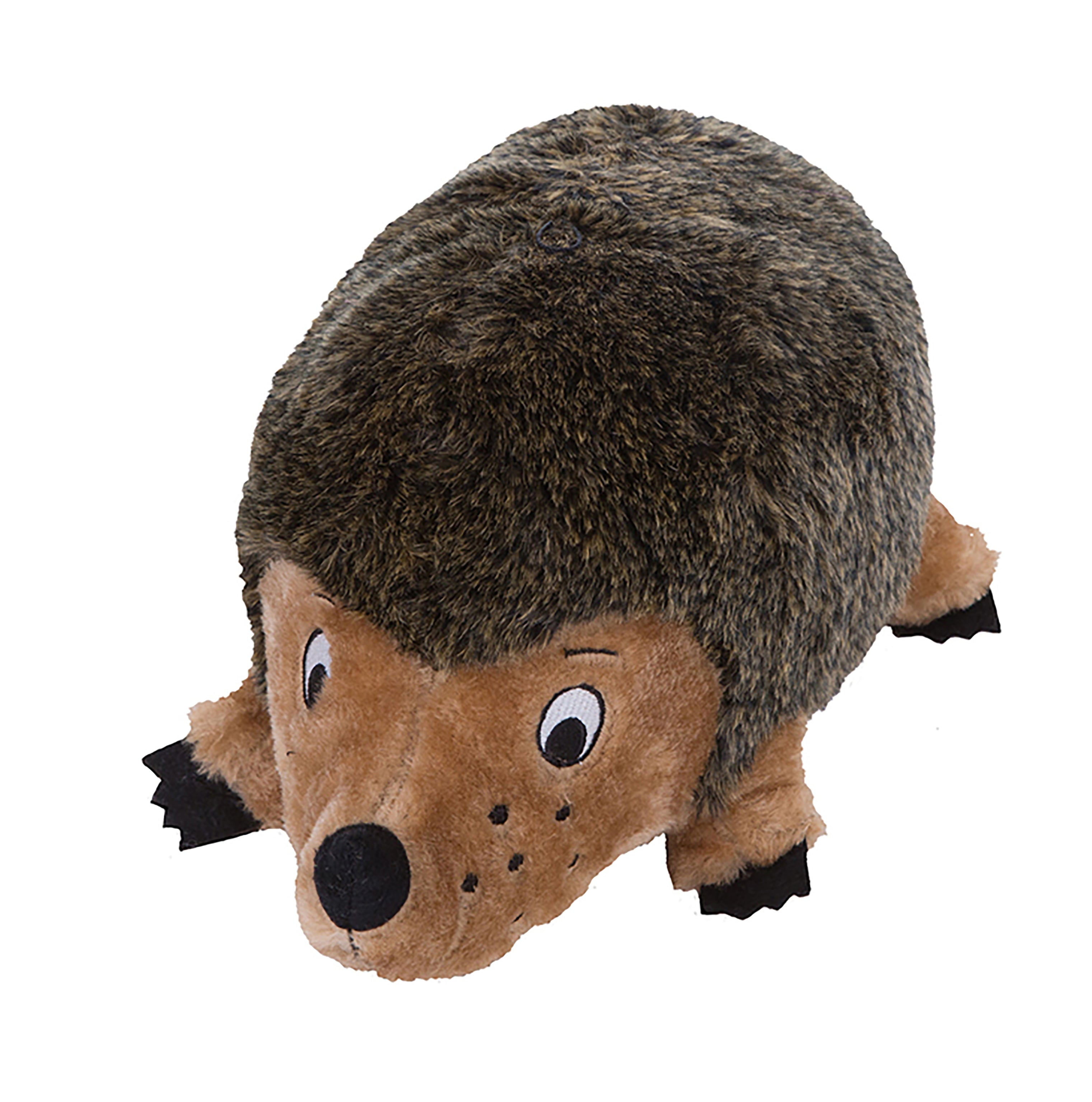 Outward Hound Hedgehogz Grunting Plush Dog Toy， Brown， Medium