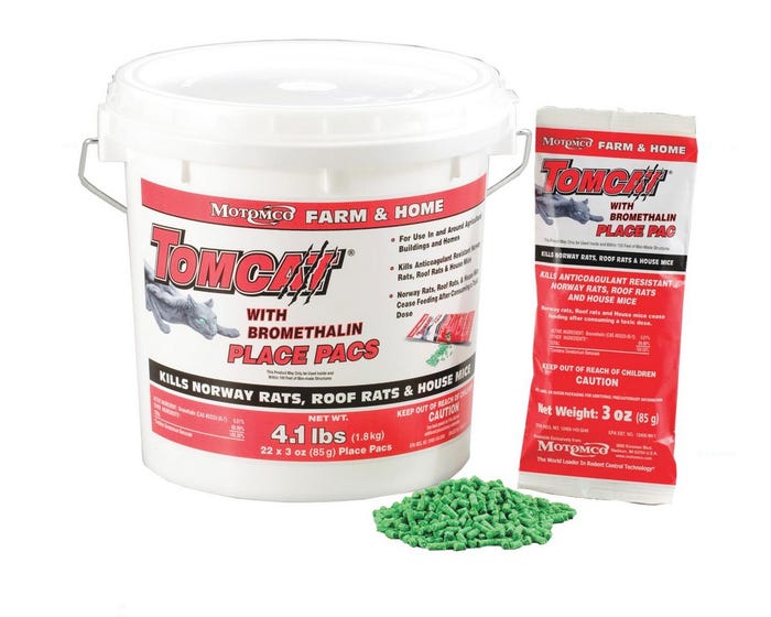 Tomcat Place Pacs Rat and Mouse Bait with Bromethalin， 22 Count - 22022