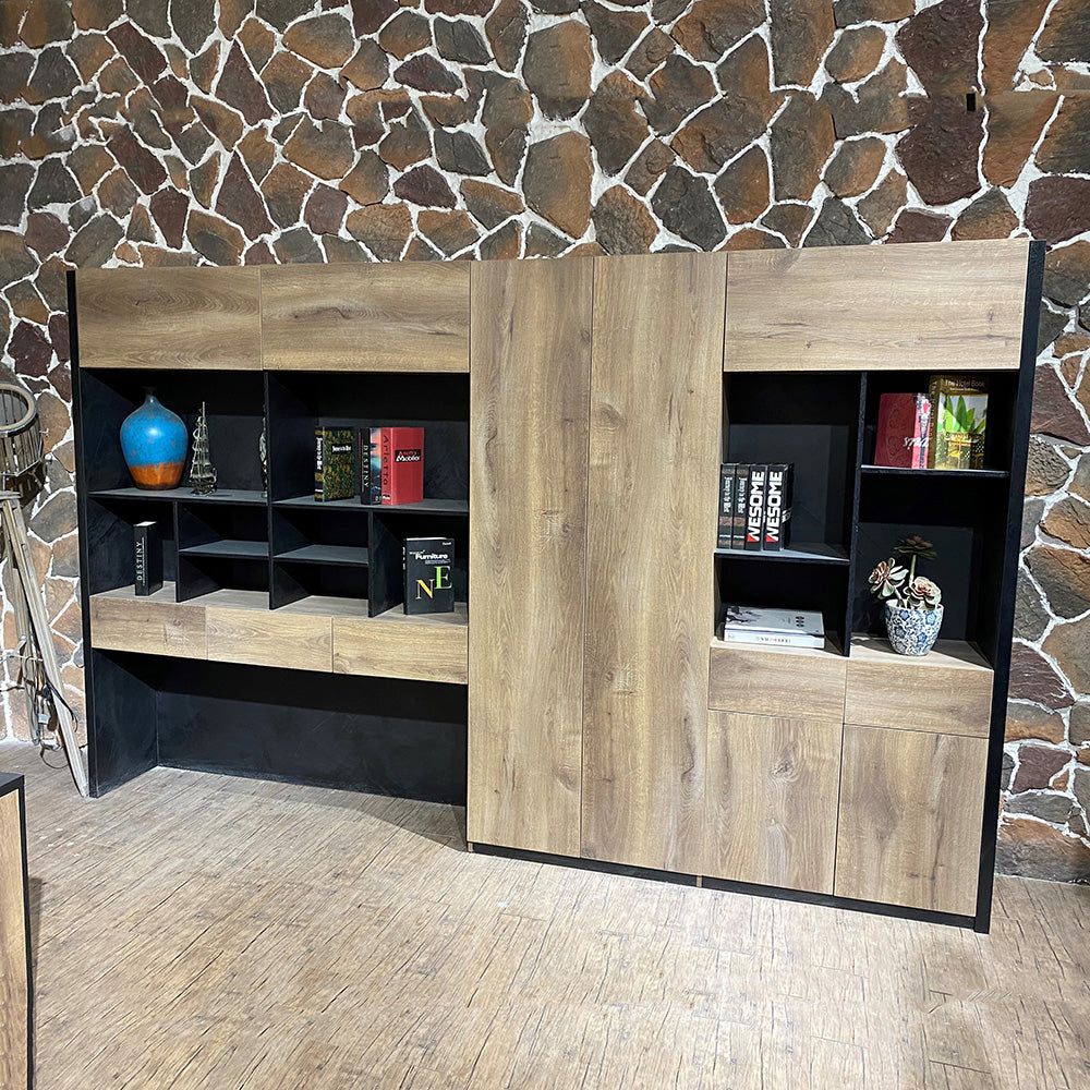 EASTON Display Unit 3.2M - Warm Oak & Black