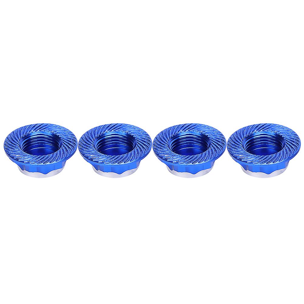 4pcs  21mm/0.8in Dustproof Rim Nut Aluminum Alloy Accessory Fit For Agama 1/8 Rc Cardark Blue