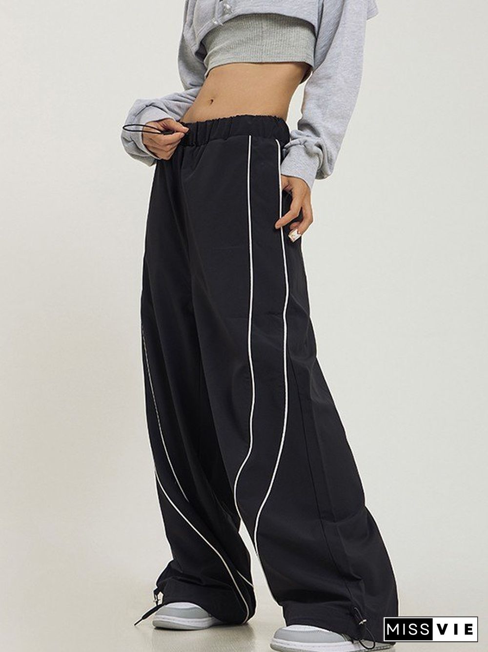 Vintage Piping Detail Baggy Sweatpants