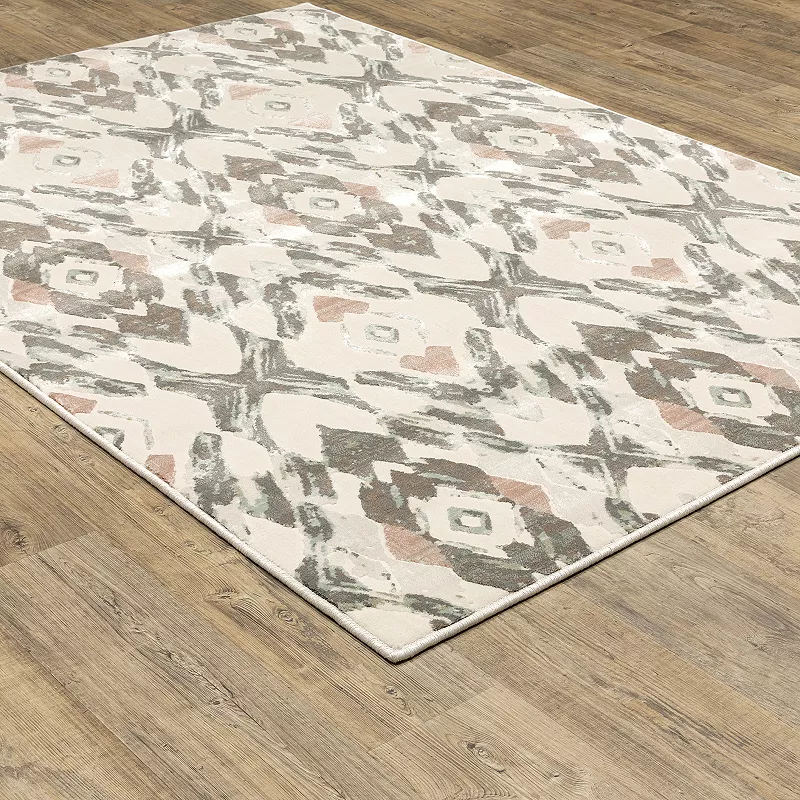 StyleHaven Camelia Distressed Geometric Area Rug