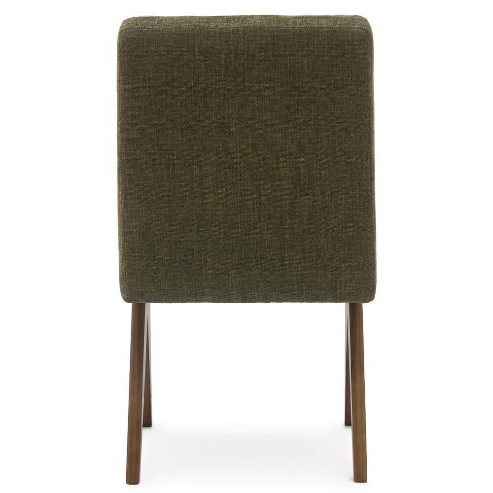 Elevens Mid Century Modern Dining Chair Green (Set of 2) MORGAN-CHAIR-GREEN