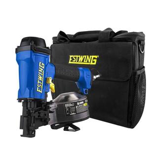 Estwing Pneumatic 15 Degree 1-34 in. Coil Roofing Nailer with Bag ECN45