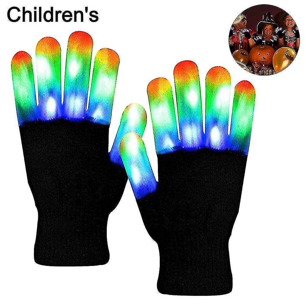 1 Pair Light Up Gloves Led Gloves Cool Toys Gifts Compatible With Kids Teens Boys Girls Christmas Stocking Stuffers Party Favors