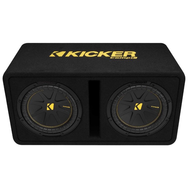 Kicker 50dcwc102 Dual Compc 10 inch Subwoofers In Vented Enclosure 2 ohm