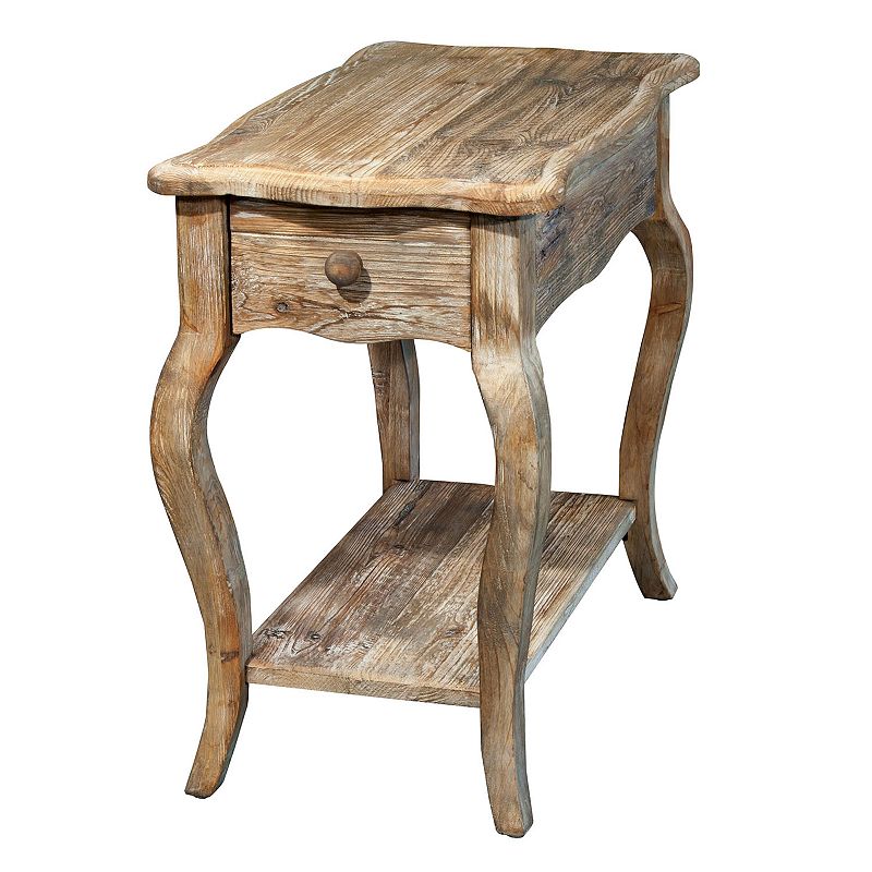 Alaterre Rustic Reclaimed Wood Chairside Table