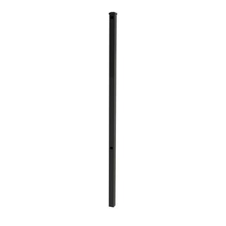 FORGERIGHT Newtown 2 in. x 2 in. x 6 ft. Black Aluminum Fence EndGate Post with Flat Cap 862460