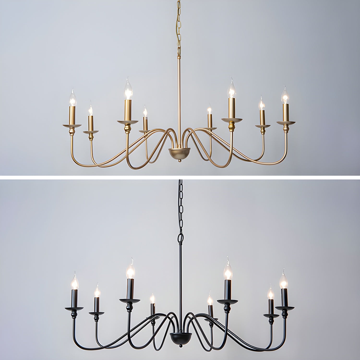 Timeless Gold Candle Chandelier