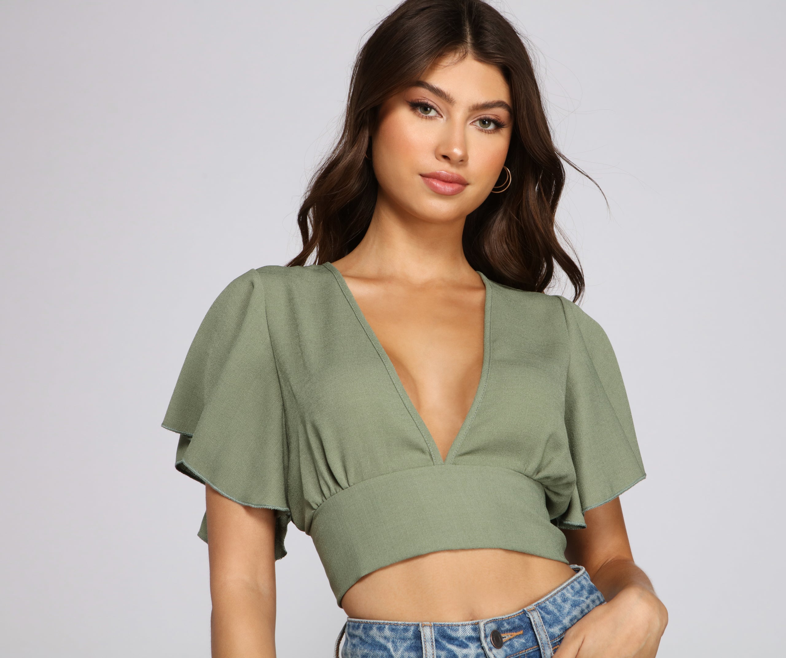 Flirty And Fluttery Crop Top