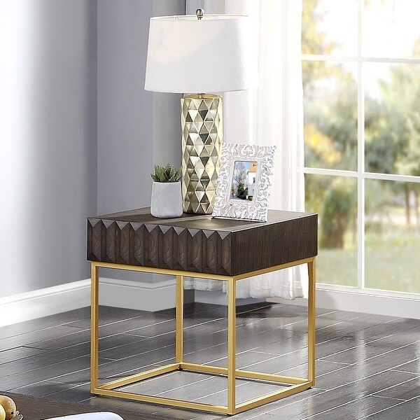 Furniture of America Bird Mid-Century Modern 1-drawer Accent Table