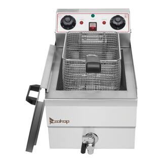 Winado 12.5 qt. Stainless Steel Electric Deep Fryer with Faucet 236958963283