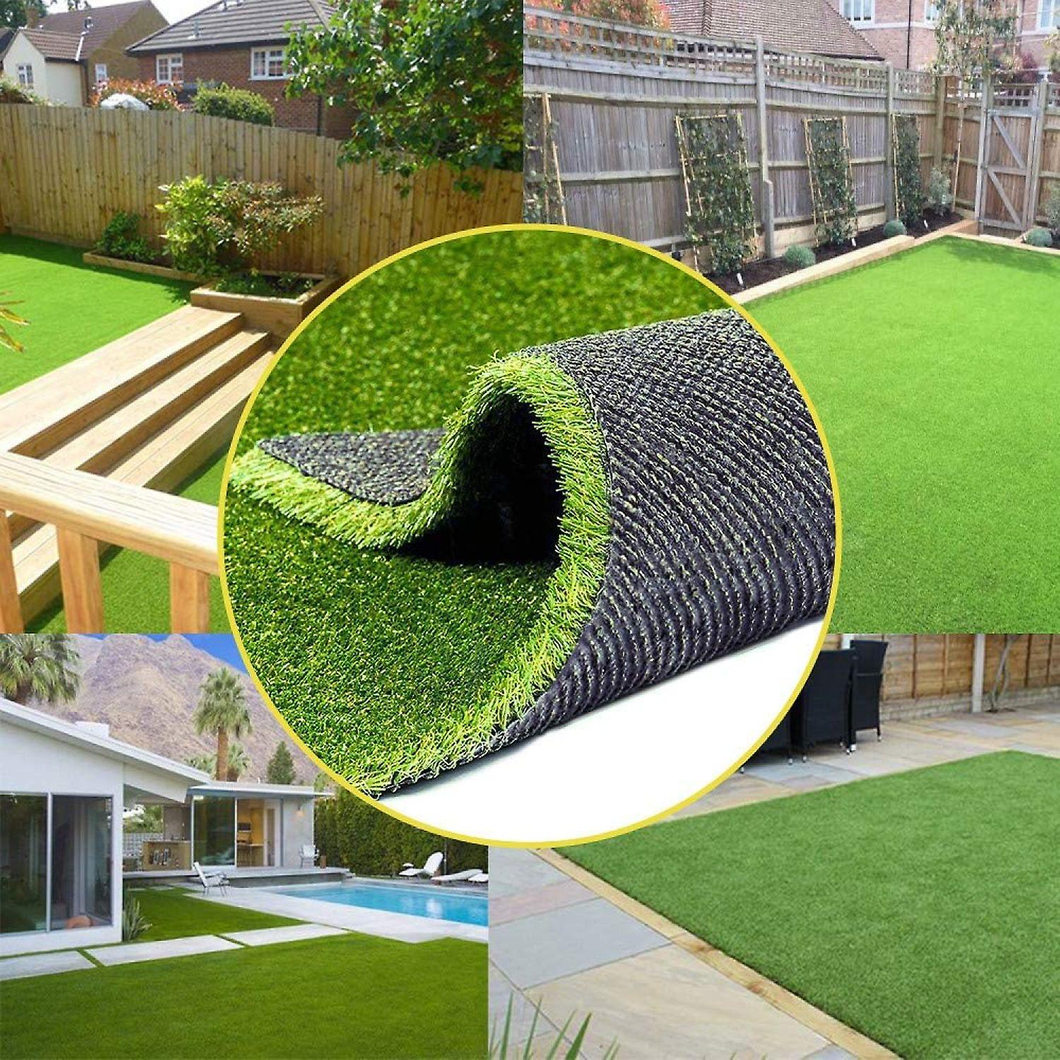 0.8inch Realistic Synthetic Artificial Grass Turf 4ftx7ft(28 Square Ft)，thick Faux Grass Indoor Outdoor Landscape Lawn Pet Dog Turf Carpet For Garden