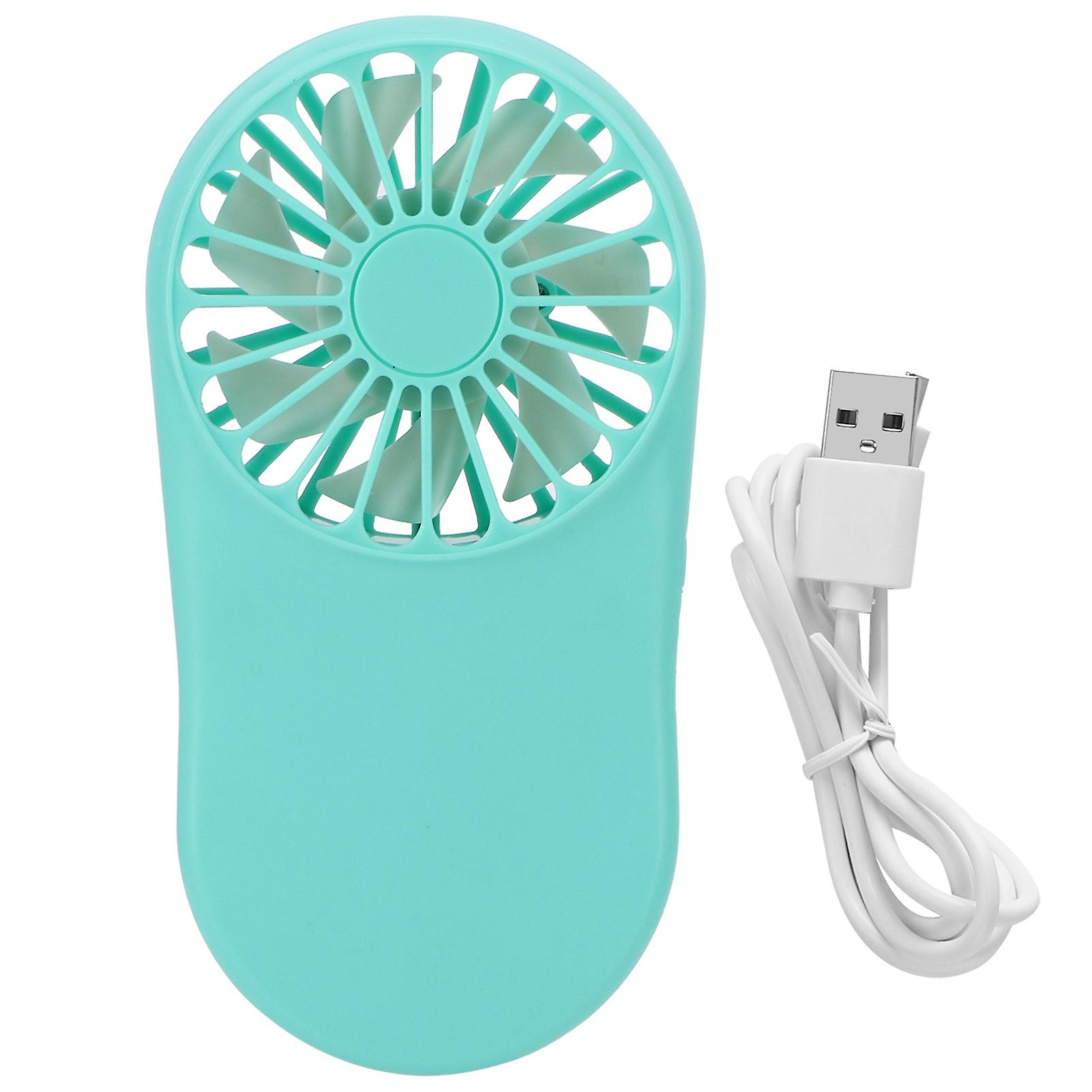 Mini Pocket Fan With 3 Speed Adjustment Outdoor Travel Portable Usb Charging Fan Blue