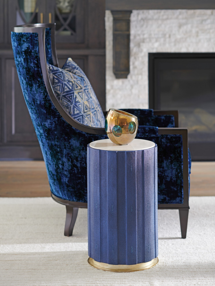 Chelsea Cobalt Accent Table   Contemporary   Side Tables And End Tables   by Lexington Home Brands  Houzz