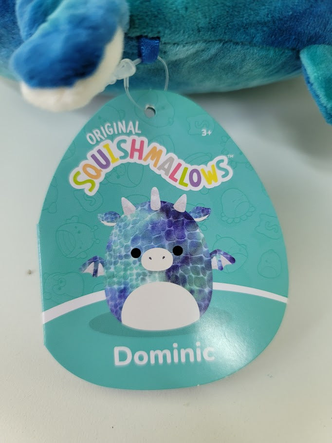 Squishmallows Official Kellytoys Plush 8 Inch Dominic the Teal Blue Dragon Ultimate Soft Stuffed Toy