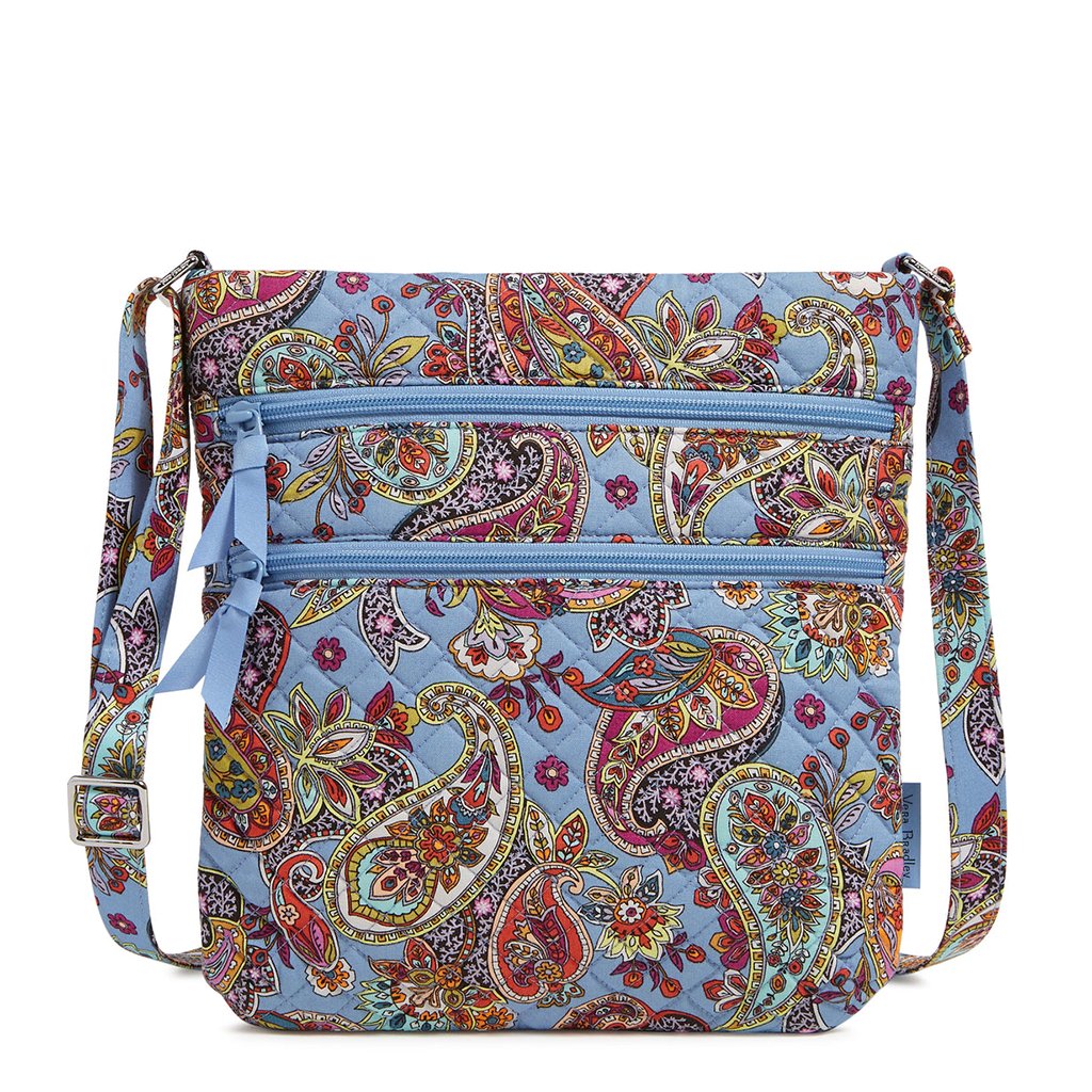 Vera Bradley  Triple Zip Hipster Crossbody Bag in Provence Paisley