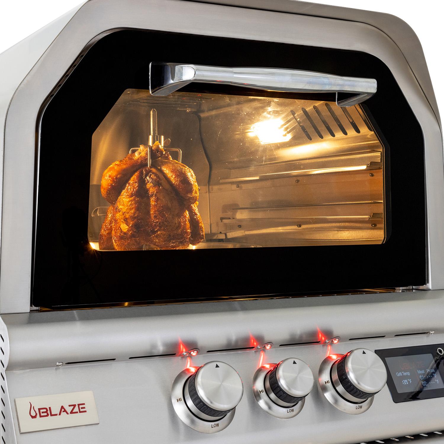 Blaze Grills BLZ26PZOVNNG Blaze 26-Inch Gas Outdoor Pizza Oven With Rotisserie, With Fuel Type - Natural Gas