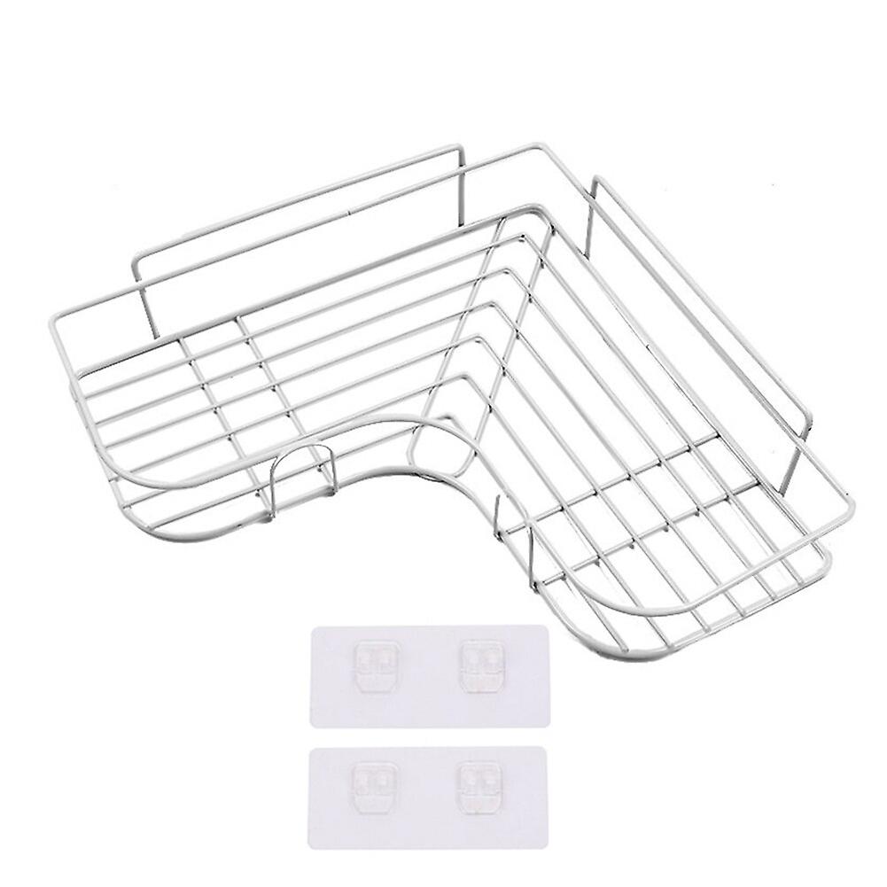 Bathroom Shelf Kitchen Organizer Shelves Corner Frame Shower Storage Rack With Suction No Drilling