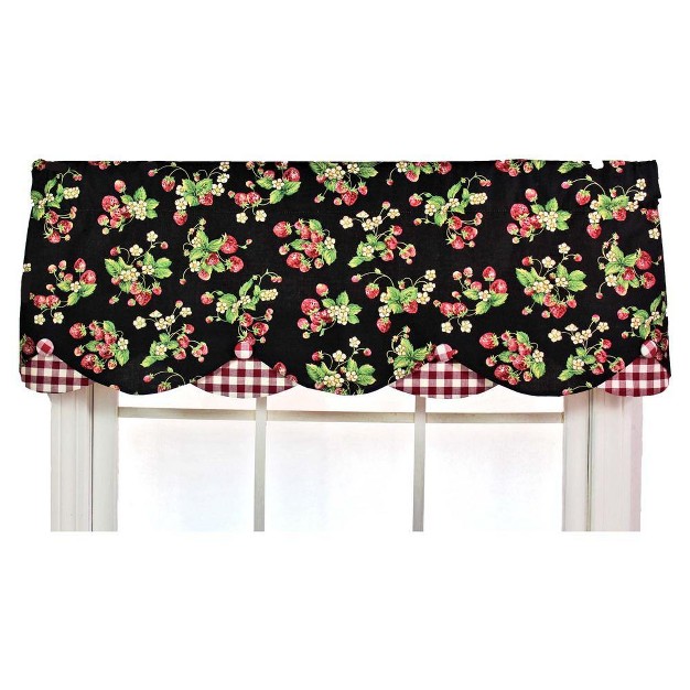 Rod Pocket Valance 50 quot X 15 quot Black By Rlf Home