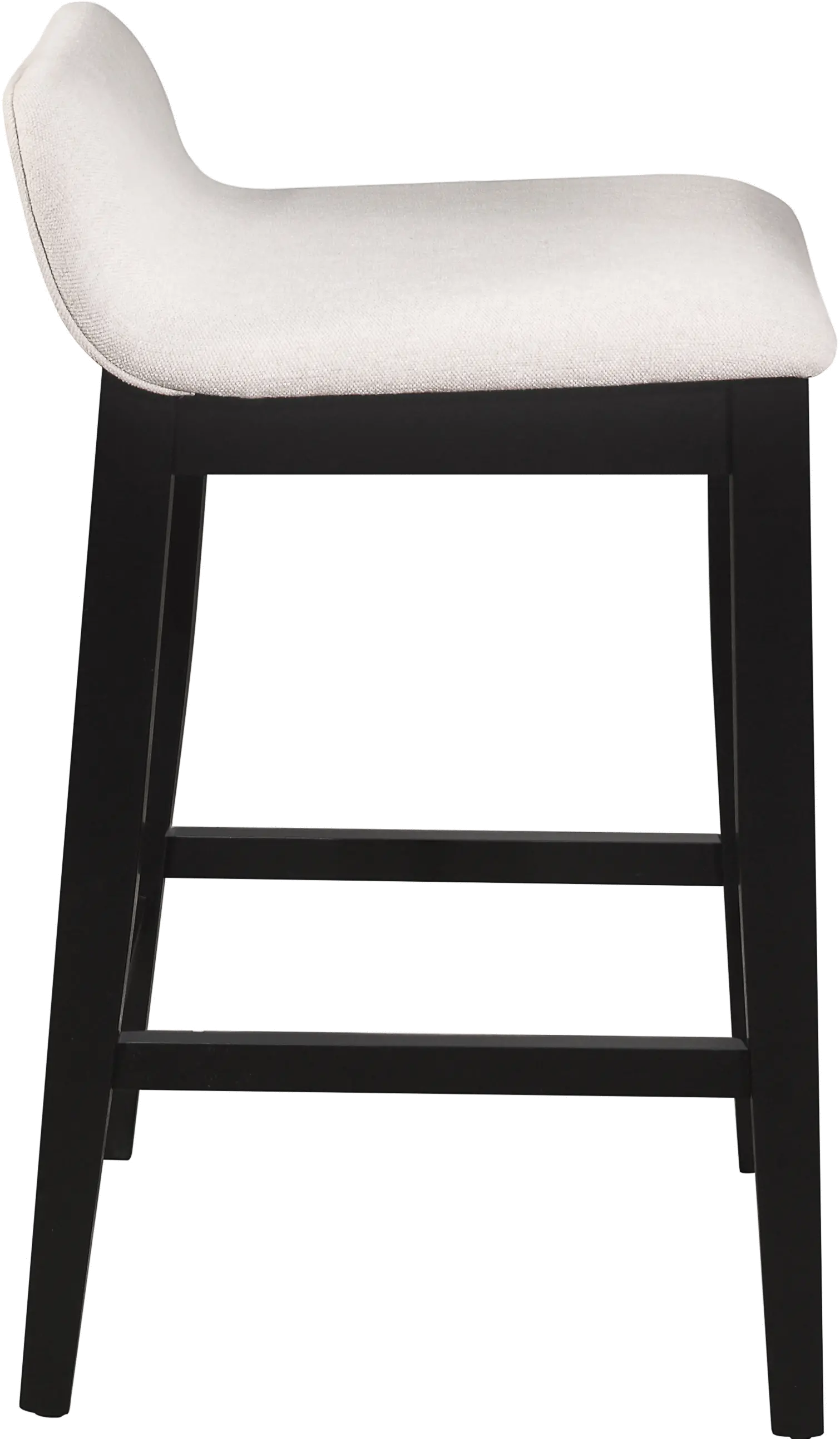 Maydena Contemporary Black Wood Counter Height Stool