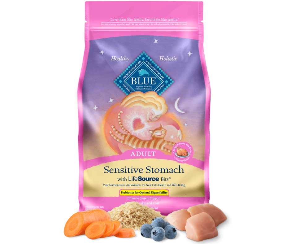 Blue Buffalo Sensitive Stomach - Adult Cat Chicken and Brown Rice Reci