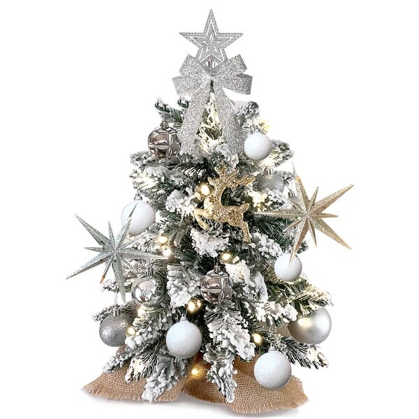 2Ft Mini Christmas Tree with Artificial Tabletop Christmas Decoration