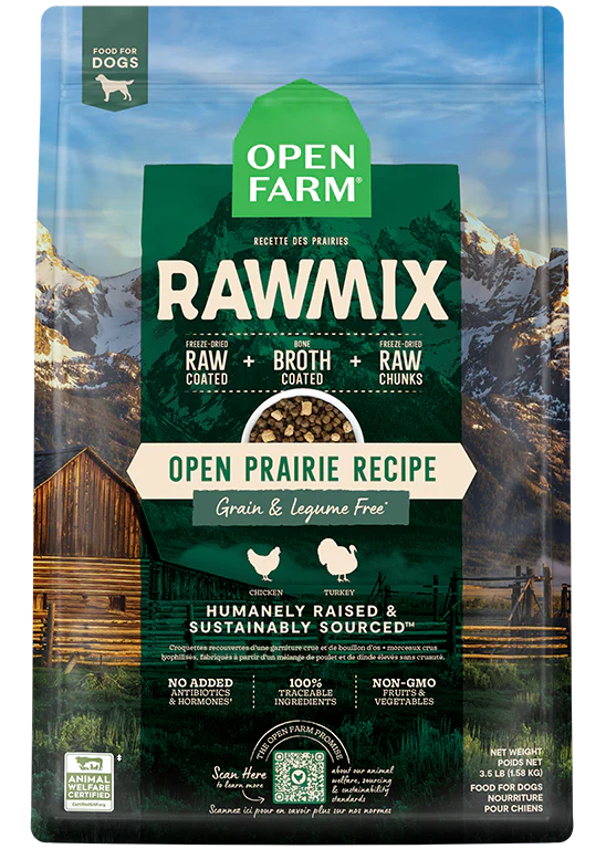 Open Farm Open Prairie Grain-Free RawMix Food for Dogs