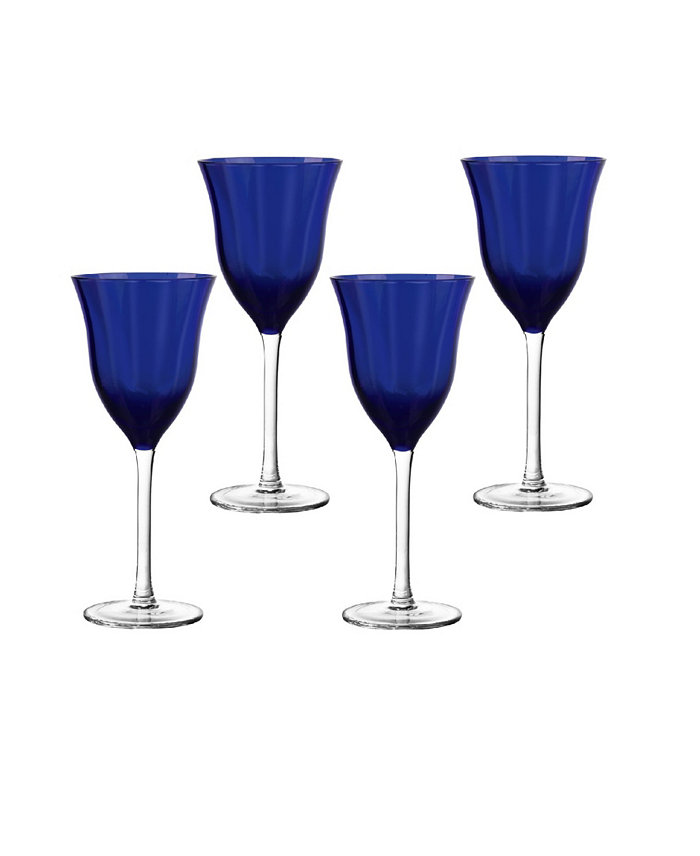 Qualia Glass Meridian 8 OZ Wine Glasses Set Of 4