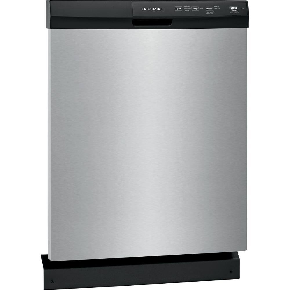 Frigidaire 24 In. in. Front Control Built-In Tall Tub Dishwasher in Stainless Steel with 3-Cycles 55 dBA FFCD2413US