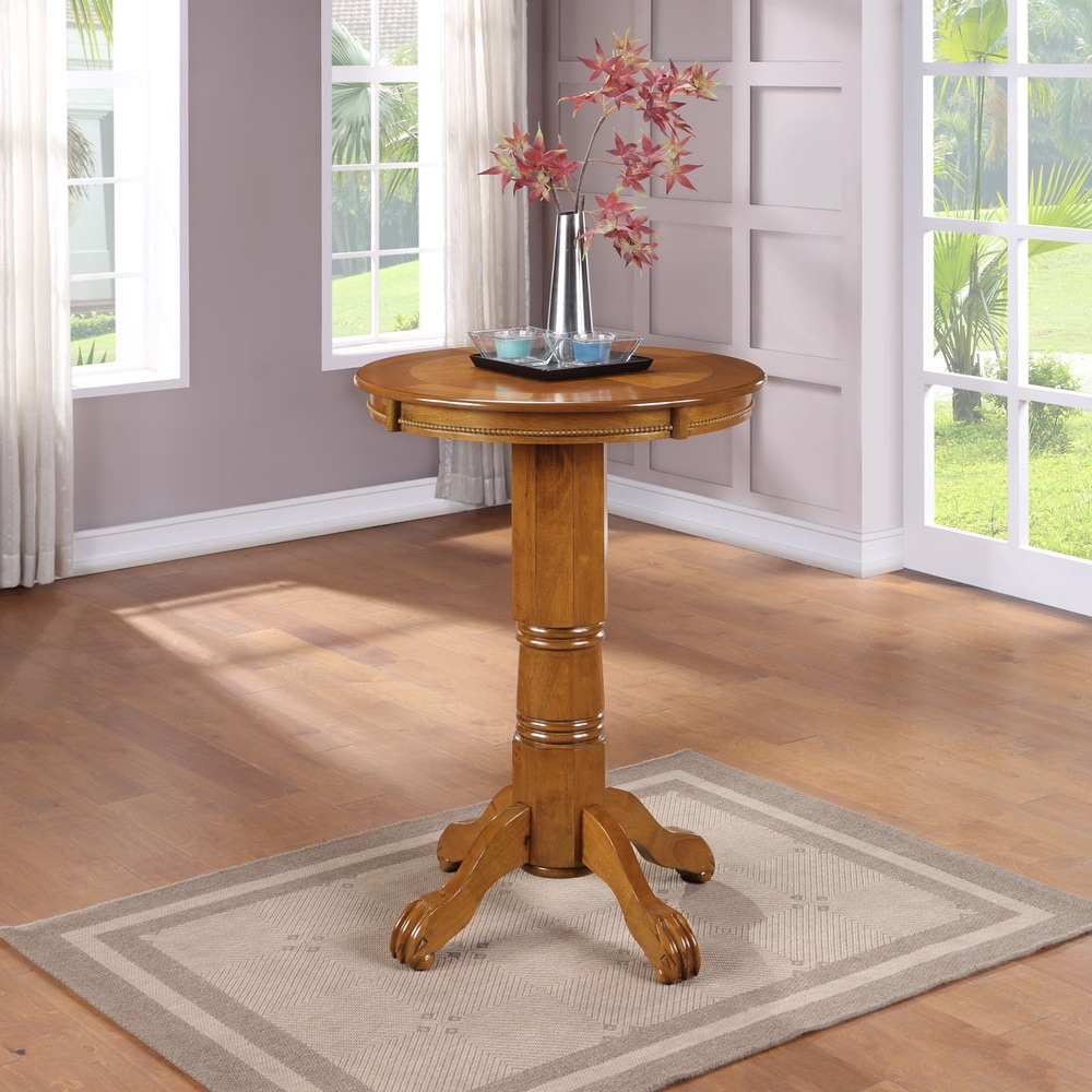 Florence 30 inch Round Wood Pub Table