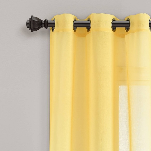 Sheer Umbre Fiesta Curtain Panels Yellow gray Lush D cor