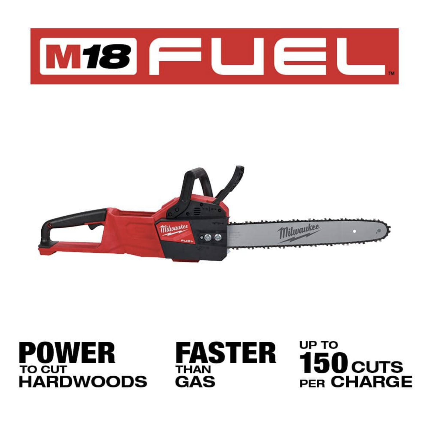 Milwaukee M18 Fuel 16 in. 18-Volt Lithium-Ion Brushless Cordless Chainsaw (Tool-Only) with Replacement 16 in. Chainsaw Chain