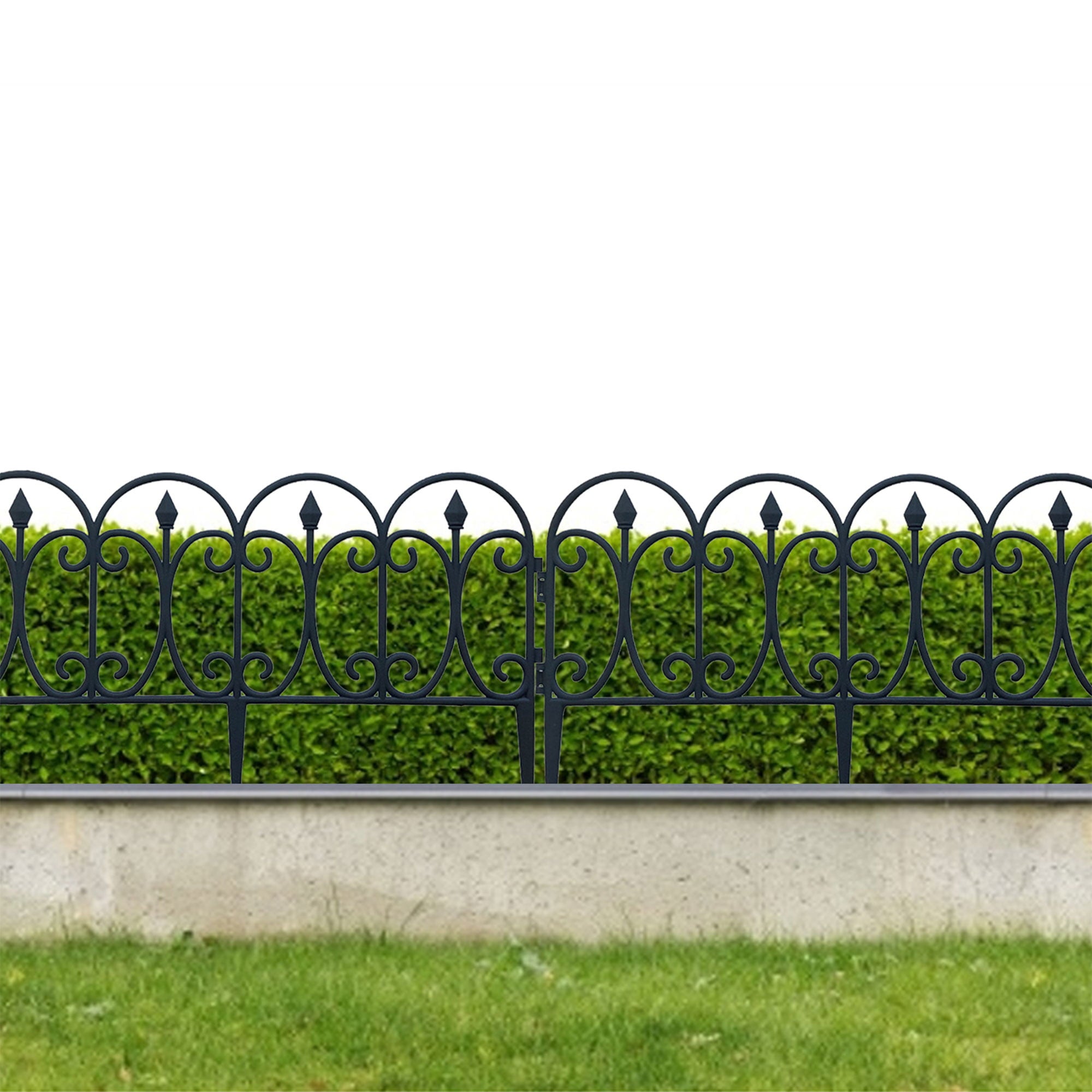 5Pcs Garden Edging Decorative Border Recycled Plastic Landscape Garden Fence,Garden Border Edging Flower Fence