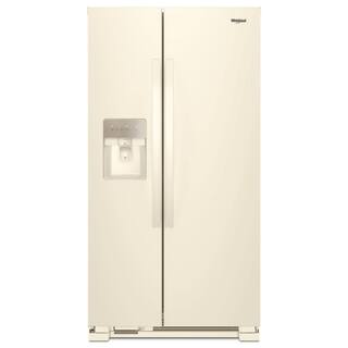 Whirlpool 36 in. 24.6 cu. ft. Side by Side Refrigerator in Biscuit WRS315SDHT