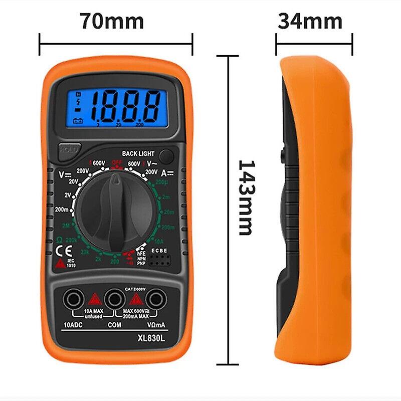 Digital Lcd Multimeter Voltmeter Ammeter Ac Dc Ohm Current Circuit Tester Buzzer W12790201